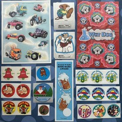 vintage 80s 90s + scratch & sniff Stickers Hallmark Trend Gordy Lot