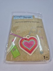 Crafters Square Diamond Painting HEART Key Chain