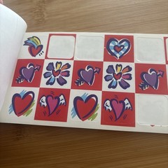 Vtg Color Clings Paper Magic Valentines Stickers Book Love Hearts Animals