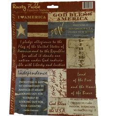 Rusty Pickle Scrapbook Summer Beach Vacation Travel & Patriotic Phrases Stickers