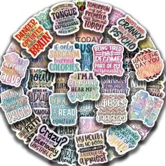 10pcs Sarcastic Quote Stickers- Scrapbook, Journal, DIY Crafts & Card