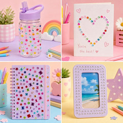 Gem Stickers for Crafts, 7386Pcs Self-Adhesive Rhinestone Acrylic Sticker Gems f