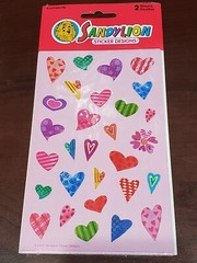 RARE Sandylion Hearts Valentine NIP(2) Colorful flowers candy stars butterflies