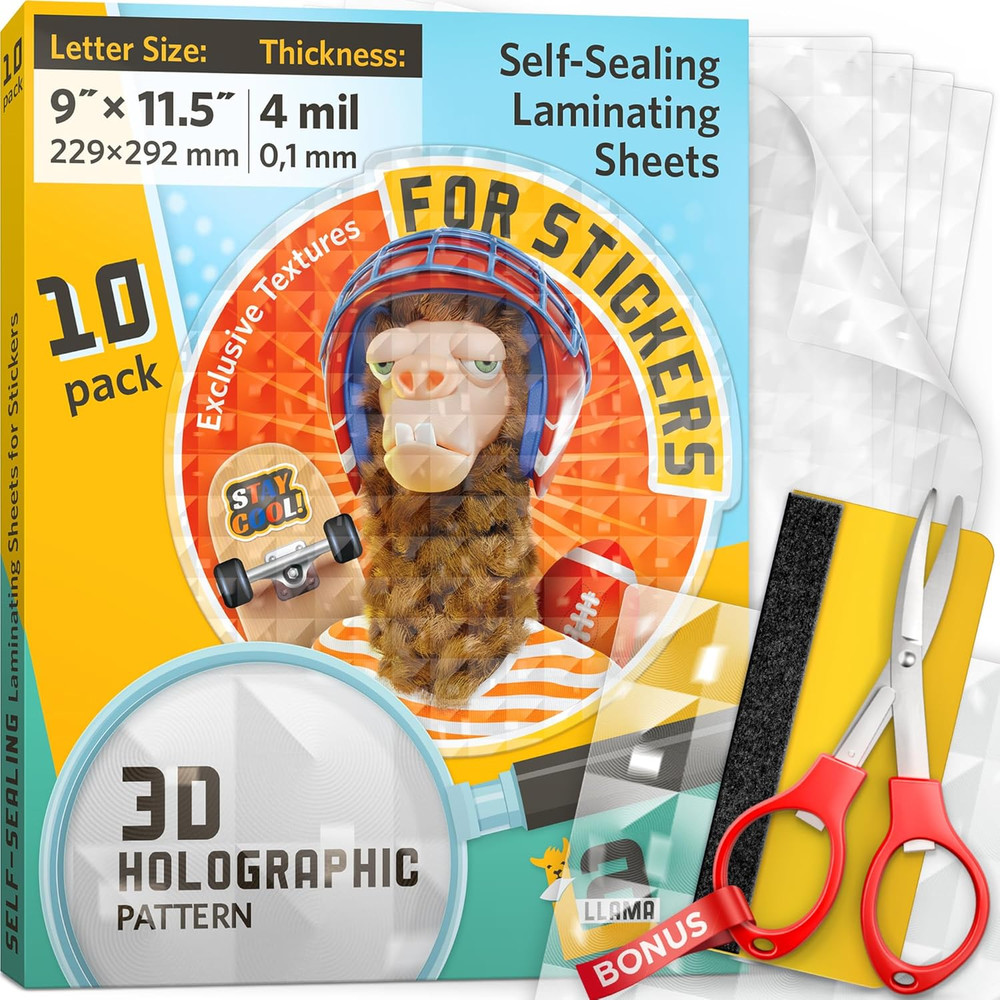 Holographic Sticker Paper – Self Adhesive, Transparent Holographic Laminating Sh