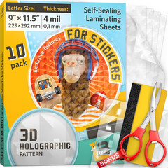 Holographic Sticker Paper – Self Adhesive, Transparent Holographic Laminating Sh