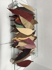95 Pcs Leather Leaves Cutouts For Arts And Crafts Fall Colors 6.5″ Long