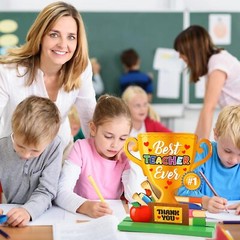 4PCS Teacher Appreciation Wooden Sign Table Decoration School Classroom Desk