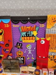 Vintage Halloween Sticker Eraser Stamp Stencil Party Favor Lot