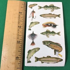 Fish FISHING LURES SCRAPBOOK Stickers by Joy Marie