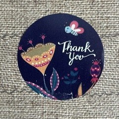 48 THANK YOU Round Stickers Flowers Multi-Color Gift Stickers 1” 6 Designs