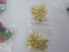 Scrapbook Embellishments Brads & Etc. Mixed Brands Lot w/ Fiskars Punch – o18