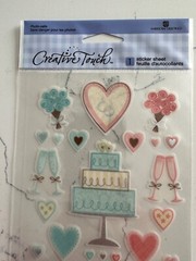 American Greetings Creative Touch Wedding Cake Presents Flowers Hearts Scrapbook