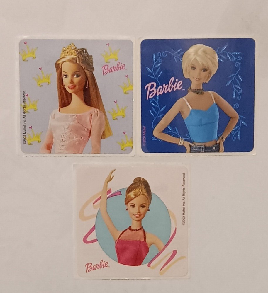Lot of 3 Vintage 2000 Batbie Stickers 2.5 X 2.5