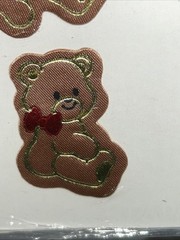 1984 Vintage Hallmark Holiday Christmas Teddy Bear Soft Satin Stickers SEALED D3