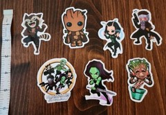Lot Of 7 – Guardians Of The Galaxy Stickers- New