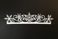 Snowflake Border die cut embellishments 5 pcs 1-1/2” x 6-1/2” Choose Color