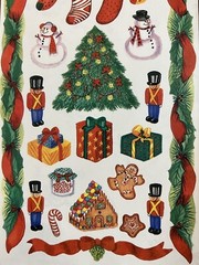 Rare Vintage CHRISTMAS Stickers & Borders By Tie Me To The Moon – Large Sheet