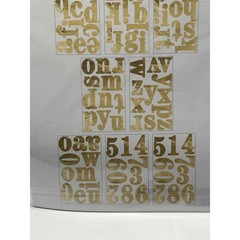 Me & My Big Ideas mambiSTICKS Gold Foil Alphabet Number Stickers 8 Sheets STL111