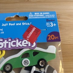 Foamies 3D Foam Stickers Sports Cars Racing Flag Trophy Numbers Car
