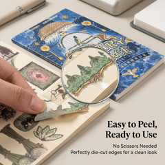 Aesthetic Sticker , 30 Sheets Matte & Tactile Finish – Vintage Journaling Scrapb