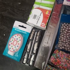 HUGE Crafting Lot Stickers Beads Straws Clothespins Pearls Candles Rulers Crafts