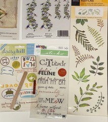 Lot of 14 Sheets Rub On Transfers Royal E-Z Rub Leaves, Flowers, Dog, Cat Decals