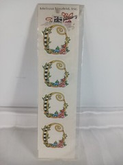 Vintage MARY ENGELBREIT BY Melissa Neufel, Inc. Initial «O» Stickers 1 Sheet
