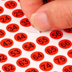 35 Sheets Number 1-100 round Vinyl Stickers 7 Colours Number Stickers Waterproof