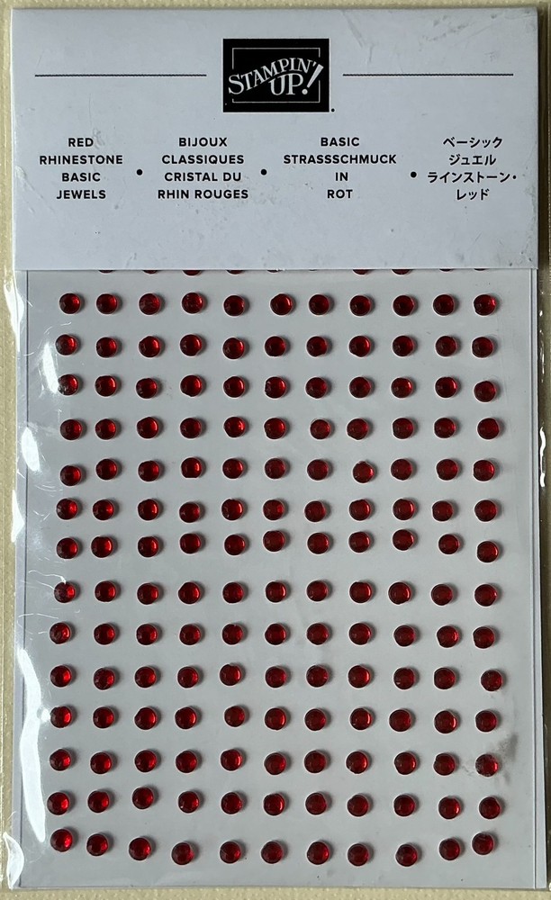 Stampin’ Up! – «RED RHINESTONE BASIC JEWELS» (220pcs) **NEW** #146924