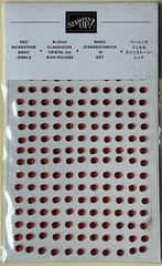 Stampin’ Up! – «RED RHINESTONE BASIC JEWELS» (220pcs) **NEW** #146924