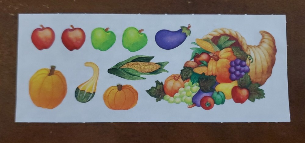 Creative Memories FALL AUTUMN themed stickers, apples, corn, pumpkin, squash