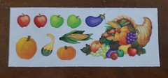 Creative Memories FALL AUTUMN themed stickers, apples, corn, pumpkin, squash