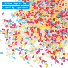 120g Fake Sprinkles Chocolate Shredded Sugar Granules, Mixed Colors