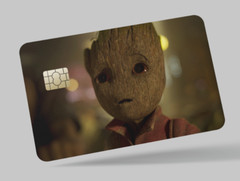GROOT guardians of the galaxy, 2 pc credit card skin & DEBIT CARD,TROLLEY & GYM