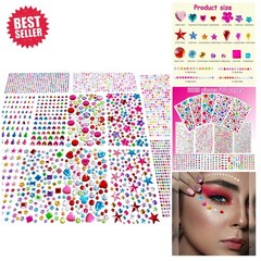 3228pcs Glamorous Self-Adhesive Rhinestone Jewel Stickers – Perfect for Crafts