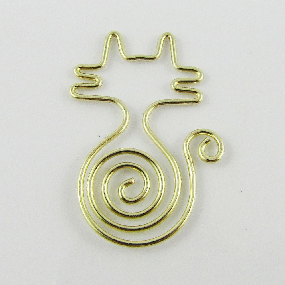 6pcs Gold Cat Paper Clip Photo Clip 34x23mm Journal Scrapbooking etc