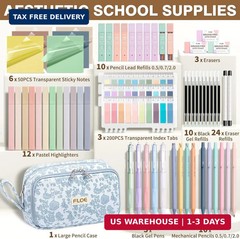 62PCS Aesthetic School Supplies Cute Back to School Supplies Stationary Set | Co