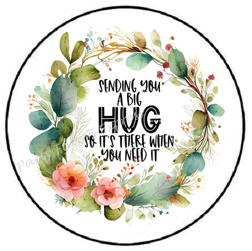 SENDING YOU A BIG HUG ENVELOPE SEALS LABELS STICKERS PARTY FAVORS