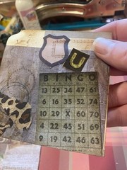 Unique Handmade Ephemera, Scrapbook,Junk Journal,tag,embellishment Mixed Media