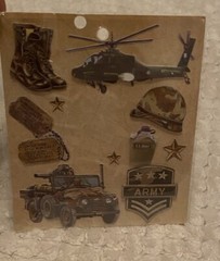 Jolees Botique Military Nurse Dog Tag Scrap Booking Stickers Lot