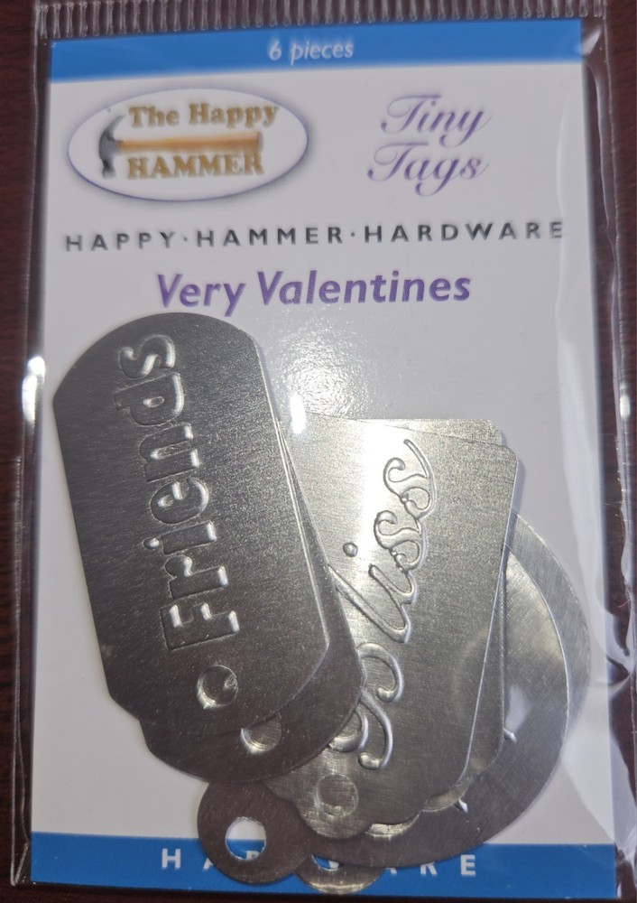 Very Valentine Aluminum TINY TAGS (6pc)The Happy Hammer