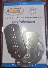 Very Valentine Aluminum TINY TAGS (6pc)The Happy Hammer