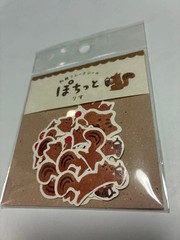 Cute Squirrel Flake Stickers Kawaii Japanese Animal Aesthetic Seal