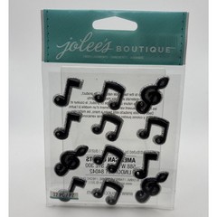 Musical Notes Glitter~Dimensional Scrapbook Sticker Embellish~Jolee’s Boutique
