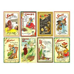 Inspirational & Comedy Postcard Tags, 2.5″ x 4″ , CUT & PEEL STICKERS