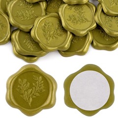 20Pcs Self-Adhesive Olive Stickers Wax Seal Stickers Wedding Invitation Envelope
