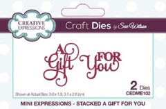 CREATIVE EXPRESSIONS – METAL CUTTING DIE- MINI EXPRESSIONS STACKED GIFT FOR YOU