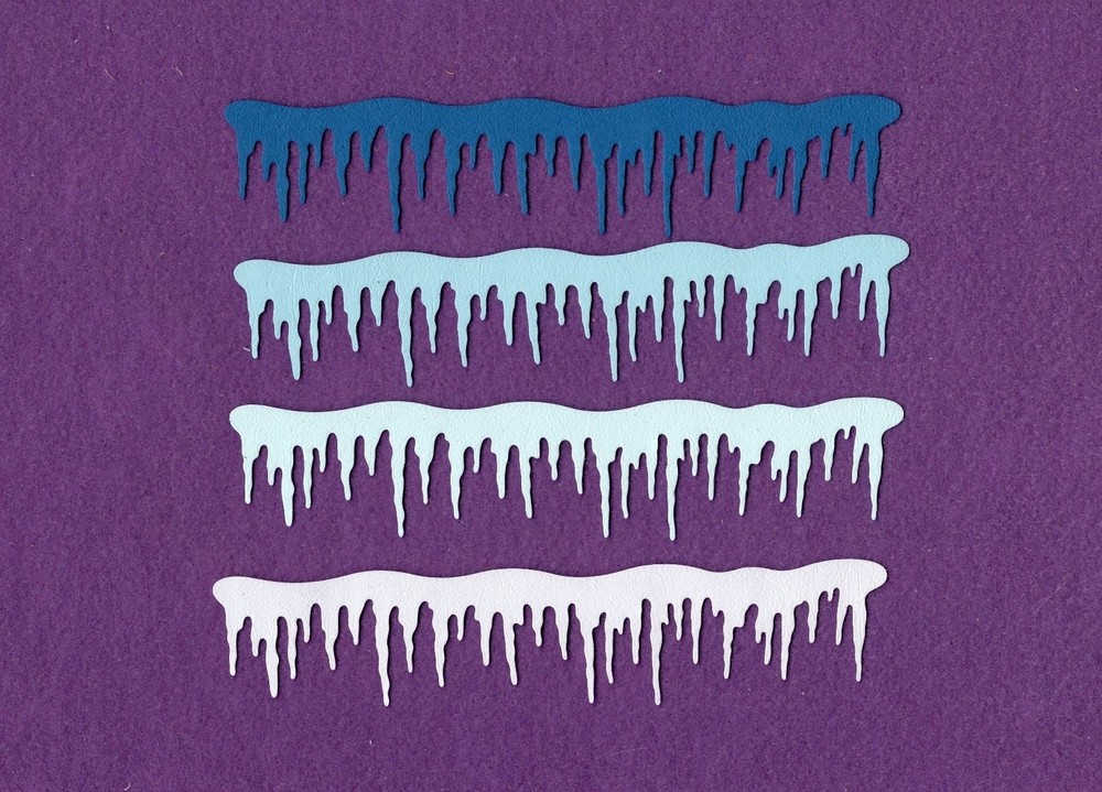 ICICLE BOARDER small snow die cuts