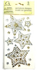 4 Sheets Of Crafter’s Square. 3- STARBURST GEM Stickers. 1-STAR Gemstone Design