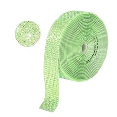 Self Adhesive Rhinestone Strips 3 Yards 0.8 Inch for Craft,Yellow AB